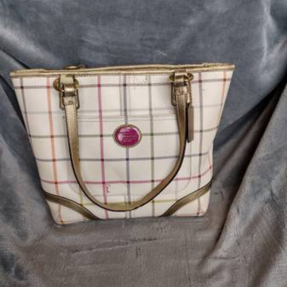 Coach Multi Color w/Gold Trim